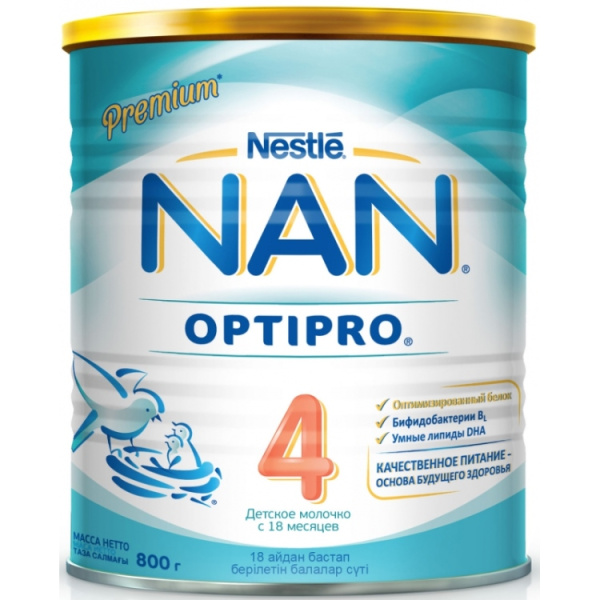 NAN 4 OPTIPRO 800г Детское молочко с 18 месяцев.