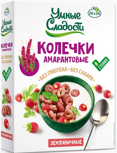 Di&Di Умные сладости Колечки амарантовые Земляника 150г