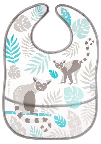 Нагрудник CANPOL BABIES Слюнявчик с кармашком Jungle арт.9/238 grey