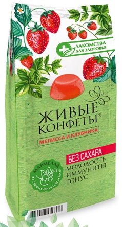 Лакомства для здоровья Мармелад Мелисса клубника 170г без сахара