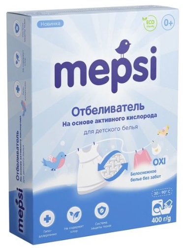 MEPSI Отбеливатель на основе активного кислорода для детского белья 400 гр