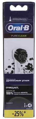 Насадки ORAL-B Cross Precision Clean Charcoal EB20CH для электрической зубной щетки (4 шт)  80352936