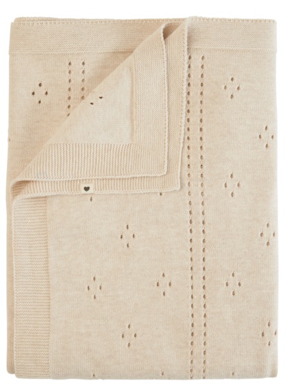 Плед вязаный Bibs Blanket Pointelle Ivory арт.9416216