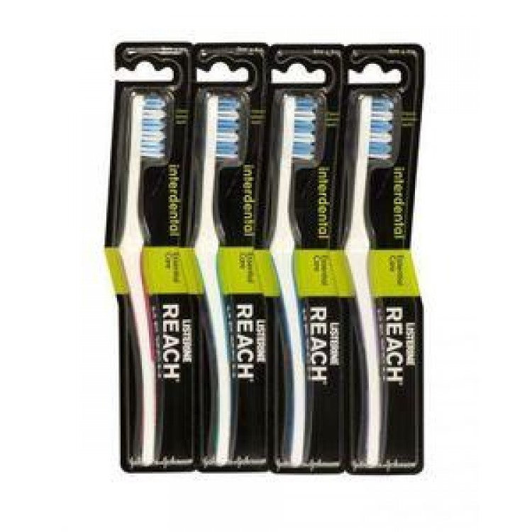 Зубная щетка REACH Interdental Межзубная чистка Жесткая цв.в асс.