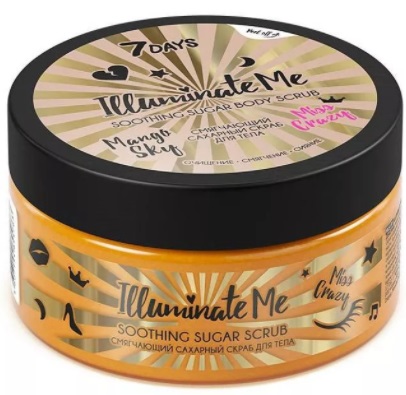 7 Days Illuminate me Смягчающий сахарный скраб для тела Miss Crazy 220 гр