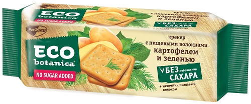 Eco botanica Крекер Картофель с зеленью 135г без сахара
