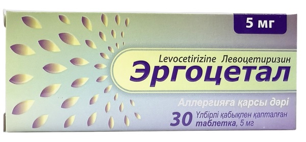 Эргоцетал табл. п/о 5 мг №30 ( левоцетиризин ) (Упаковка)