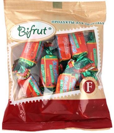Bifrut Конфеты Желейные Клюква на фруктозе 250г Бифрут