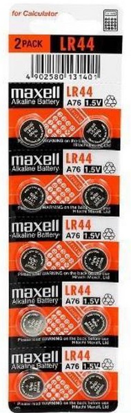Батарейка MAXELL ( 1 шт ) ( LR44 ) 1,5V