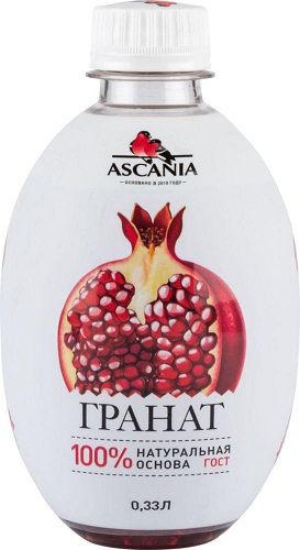 Ascania Напиток Гранат 0,5л безалкогольный сильногазированный