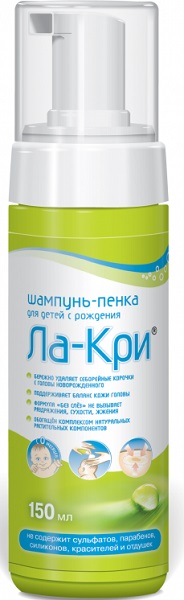 ЛА-КРИ Шампунь пенка для детей 0+ 150мл