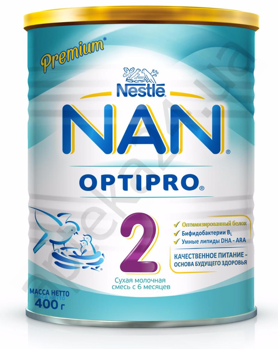 NAN 2 OPTIPRO 400г Cмесь сухая молочная с 6 мес