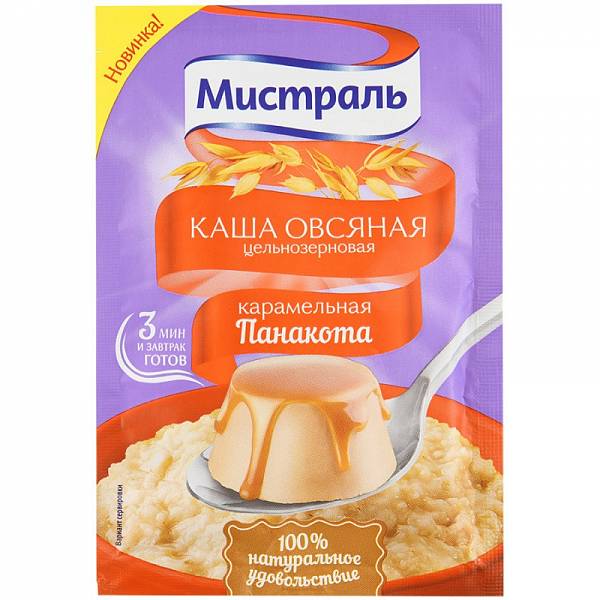 Мистраль Каша овсяная  цельнозерновая  Панакота 40,0