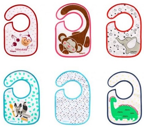 Нагрудник BABYONO 3м+ арт.831 I Eat and I Grow 1 шт Слюнявчик цв.в асс.