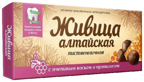 Живица Алтайская с Пчелиным воском и Прополисом 0,8 №4 жевательная резинка  #&