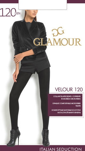 GLAMOUR Velour коглготки 120 Den Nero 5