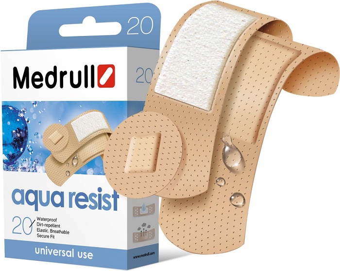 Лейкопластырь Бактерицидный MEDRULL 20 шт ( 3 размера ) Aqua Resist