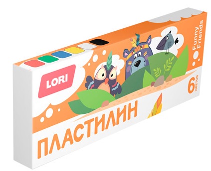 Пластилин Funny Friends 6 цветов LORI арт.Плф-001