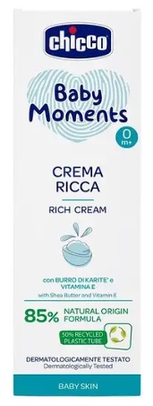 CHICCO Крем питательный с маслом ши Baby moments 100 мл