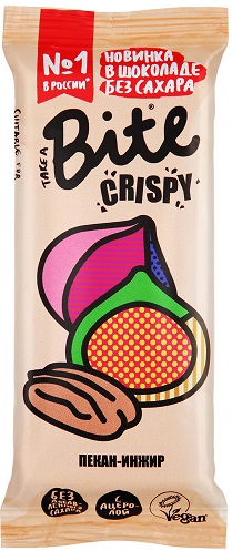 Bite Crispy Батончик Пекан-Инжир 45г