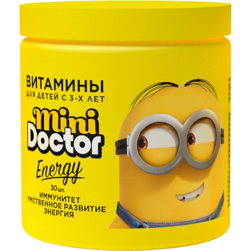 МИНИ Доктор Энергия №30 Витамины для детей с 3 лет Миньоны
