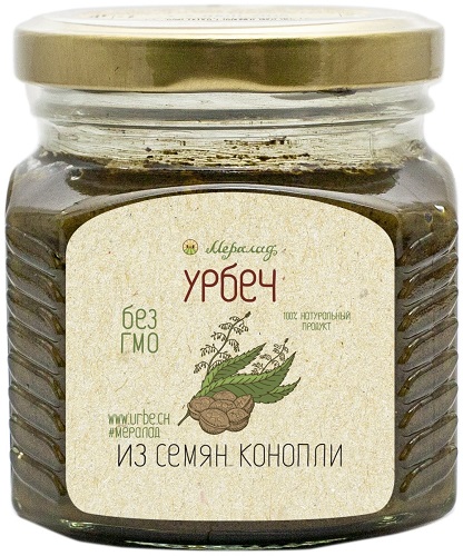 Мералад Урбеч из семян Конопли 230г   