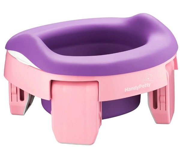 Горшок ROXY KIDS Handy Potty Дорожный горшок и насадка на унитаз 3в1 12м+ Розовый/Фиолетовый