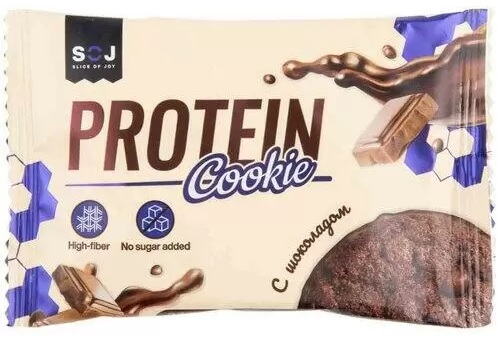 SOJ печенье Protein Cookie с молочным шоколадом без добавления сахара 40г