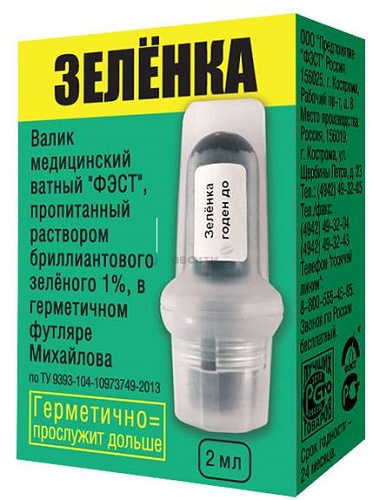 Бриллиантовый зеленый Валик медицинскийи 2 мл ФЭСТ / Зеленка_>