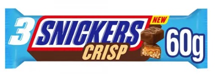 Батончик Snickers Crisp 60г Криспер 