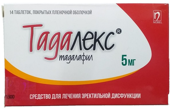 Тадалекс табл. 5 мг №14 ( тадалафил )