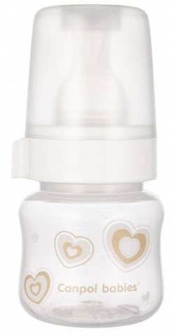 Бутылочка пластиковая антиколиковая CANPOL BABIES с ш/г 60 мл 0м Newborn Baby арт.57/305 beige