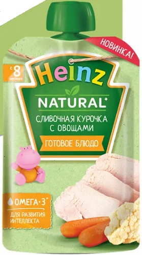 Хайнц Пюре Курочка-овощи 90г Пауч  