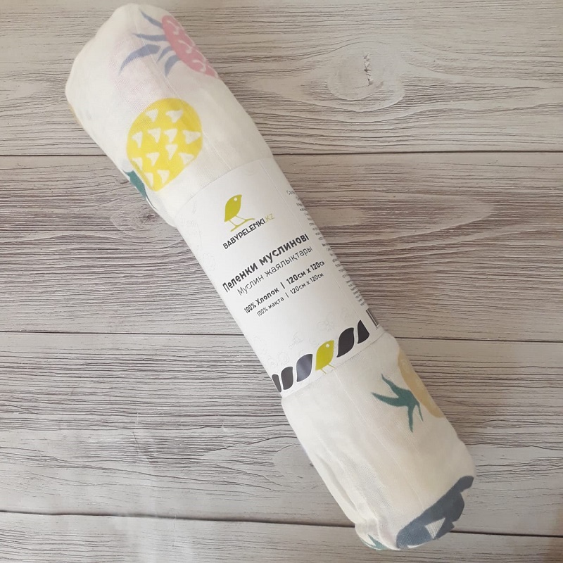 Пеленка детская Муслиновая BABYPELENKI 120*120 см Тропическое Настроение