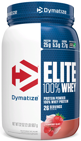 Dymatize Elite Whey Элит Вей Протеин 907г Клубника