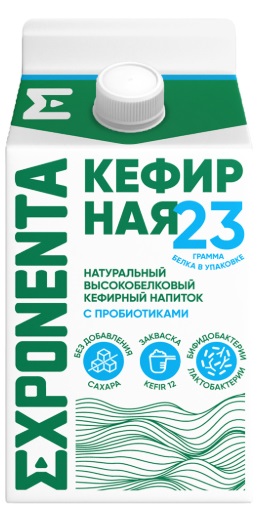 Напиток кефирный Exponenta Кефирная 450г с выс.содерж.белка