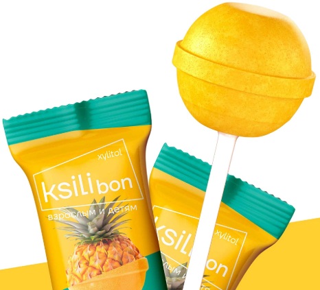 Леденец на палочке Ksilibon Lolipop Экзотический Ананас 50гр