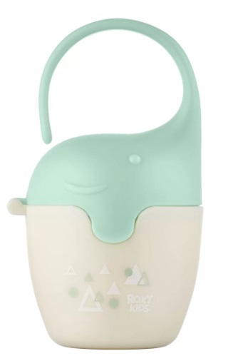 Контейнер с пустышкой ROXY KIDS 0м+ Слоник зеленый арт.REF-001-G