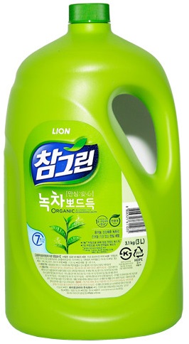 LION Chamgreen Зеленый Чай Средство для мытья посуды 3л