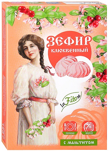 laFitore Зефир Клюквенный 120г с мальтитом