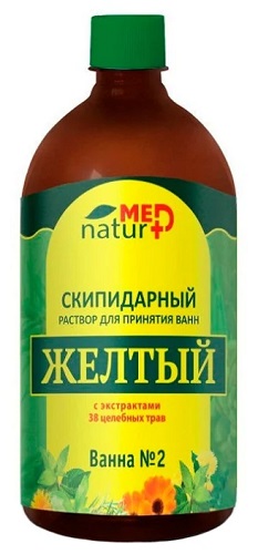 Натурмед Желтая 0,5л скипид.эмульсия д/ванн +38 экстр. трав  &