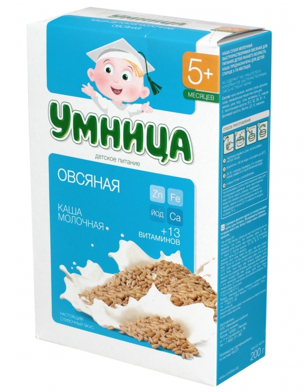 Умница  Каша молочная  овсяная с 5-ти мес. 200 г.