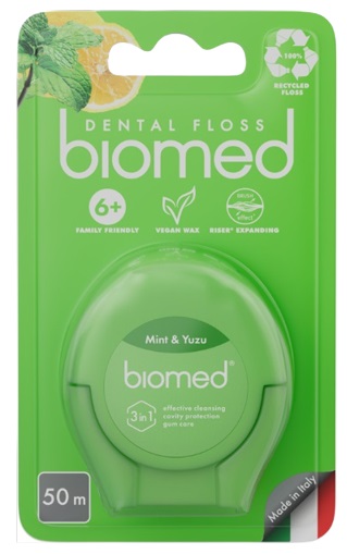 Зубная нить BIOMED с ароматом Мяты и Юдзу 50м