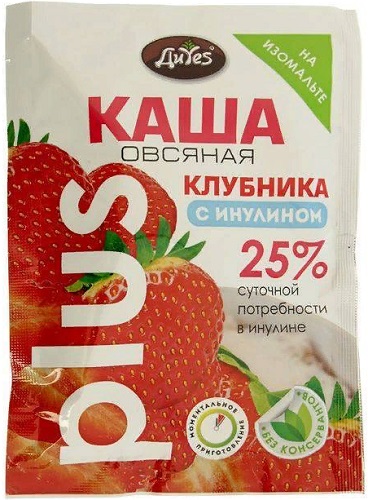 DiYes Каша Овсяная Клубника 43г на изомальте