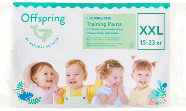 Offspring трусики подгузники для детей Travel pack XXL (15-23кг) 3 шт