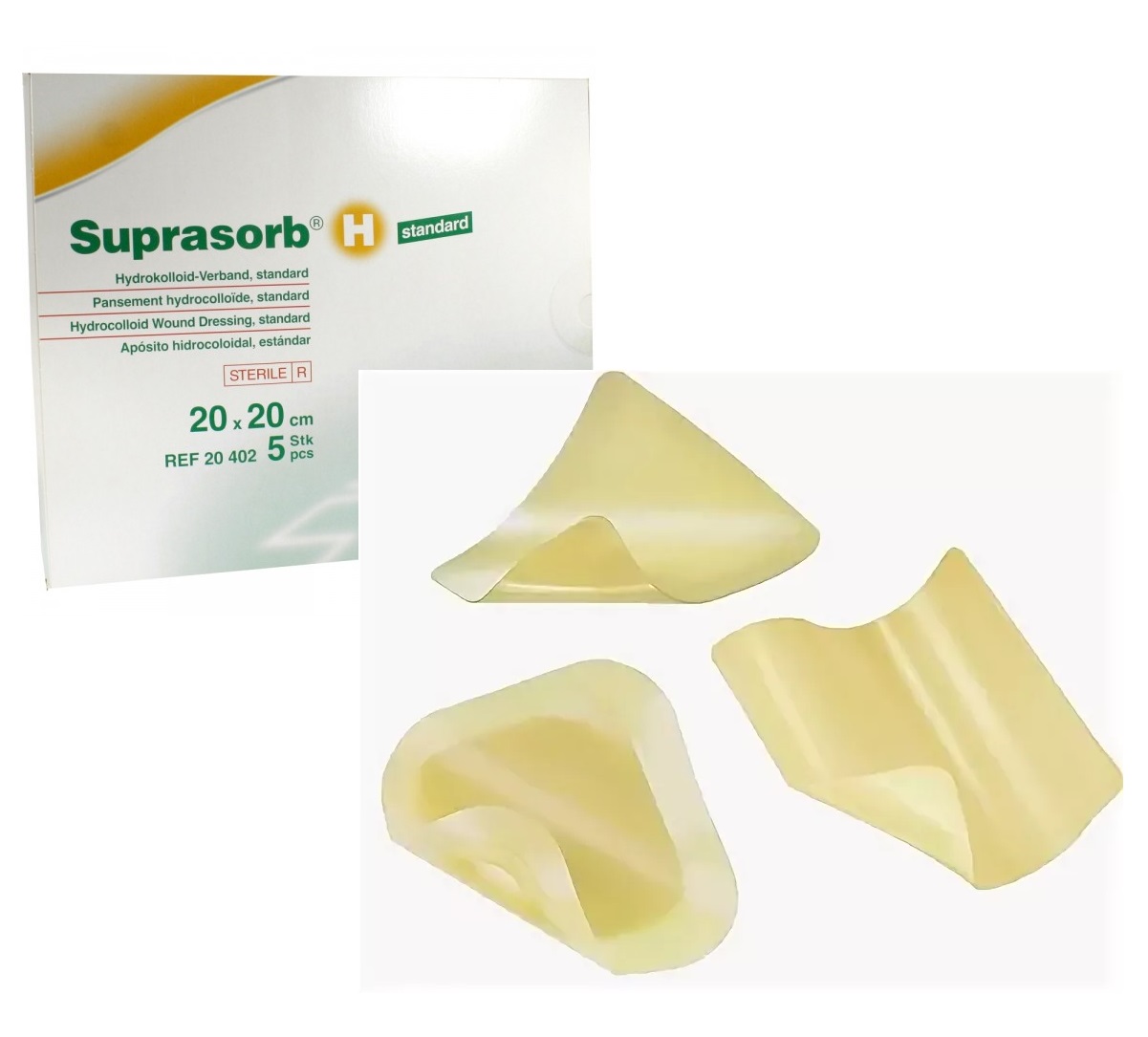Повязка ранозаживляющая SUPRASORB H 20*20см Гидроколлоидная LR ref20402 (1шт)