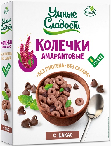 Di&Di Умные сладости Колечки амарантовые с Какао 150г