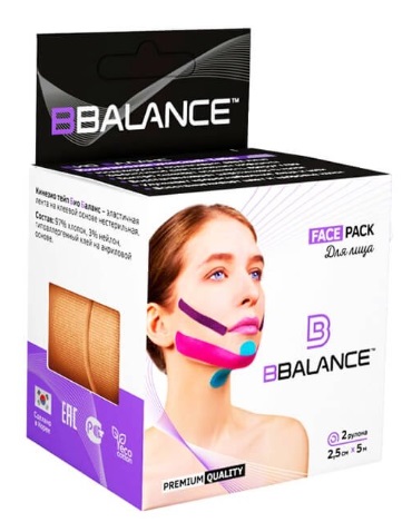 Кинезио Тейп BB Face Pack 2,5см*5м №2 рулона