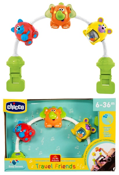CHICCO Игрушка на коляску Travel Friends 6м+