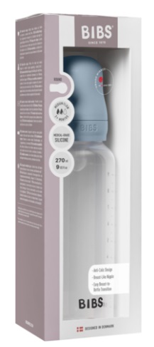 Бутылочка для кормления Bibs Baby Blue 270мл силиконовая соска арт.50171231